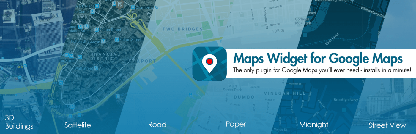 افزونه Maps Widjet for Google Maps (ابزارک نقشه گوگل)